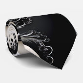 Zwart & Crème Stropdas (Opgerold)