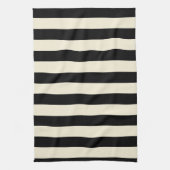 Zwart-crèmestrepen Theedoek (Verticaal)