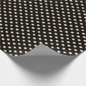 Zwart crèmewrapppapier cadeaupapier (Hoek)
