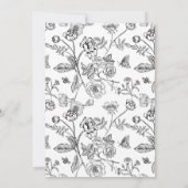  Zwart Crest Bruiloft Receptie Tafel Bedankkaart (Achterkant)