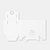  zwart crest monogram bruiloft dank u bedankdoosjes (Uitgevouwen)