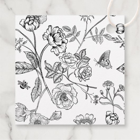 zwart crest monogram bruiloft dank u bedankjes labels (Achterkant)