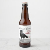 Zwart Crow dranklabel, bewerkbaar Bier Etiket (Voorkant)