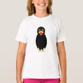 Zwart Crow Meisjes T-shirt (Voorkant)