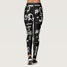 Zwart #CTFOD spuitverf Leggings