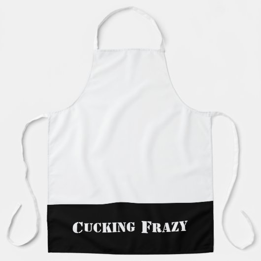 zwart Cucking Frazy woordspel zoals Nucking Futs Schort (Voorkant)