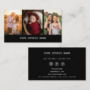 Zwart Custom 3 Fotograaf Visitekaartje
