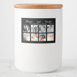 Zwart Custom 8 foto's Wedding Collage Bier Etiket