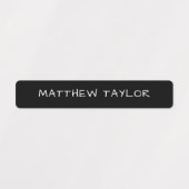 Zwart Custom Adhesive Waterdichte Naam Labels (Design 2)