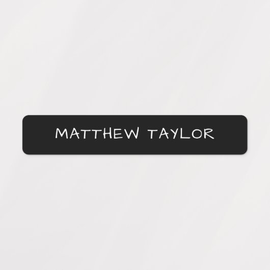 Zwart Custom Adhesive Waterdichte Naam Labels (Design 2)