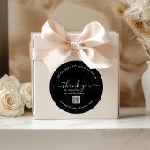 Zwart Custom Bedankt Stickers met QR-code