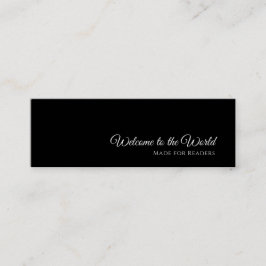 Zwart Custom Bladwijzer Kaart | Inspirerend lezer Mini Visitekaartje