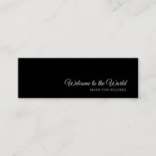 Zwart Custom Bladwijzer Kaart   Inspirerend lezer Mini Visitekaartje
