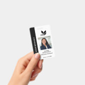 Zwart Custom Employee ID Fotonaam Badge (Handheld)