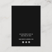 Zwart Custom Toevoegen Logo 6 Hole Stud Oorbel Visitekaartje (Achterkant)