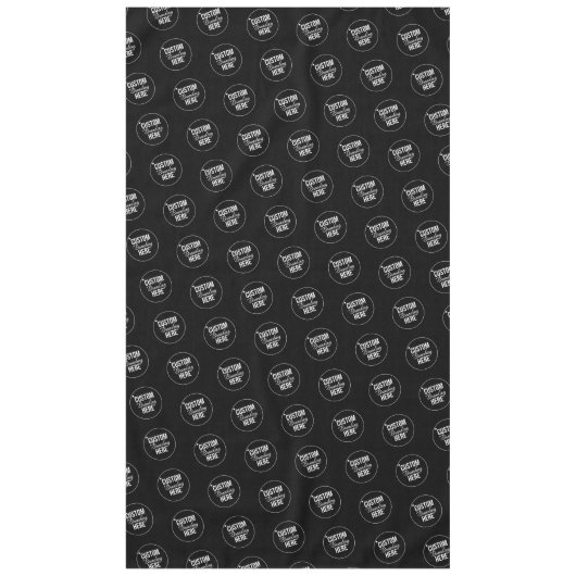 Zwart Custom Trade Show Restaurant Zakelijk Logo Tafelkleed (Voorkant)