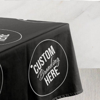 Zwart Custom Trade Show Restaurant Zakelijk Logo Tafelkleed