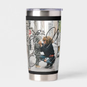 Zwart Custom Vijf Foto Collage Beste Mam Ooit Geïsoleerde Drinkbeker (Links)