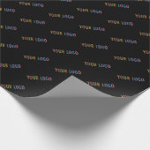 Zwart Custom Wrapping Papier met Uw Bedrijf Logo (Hoek)