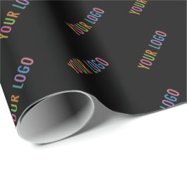 Zwart Custom Wrapping Papier met Uw Bedrijf Logo