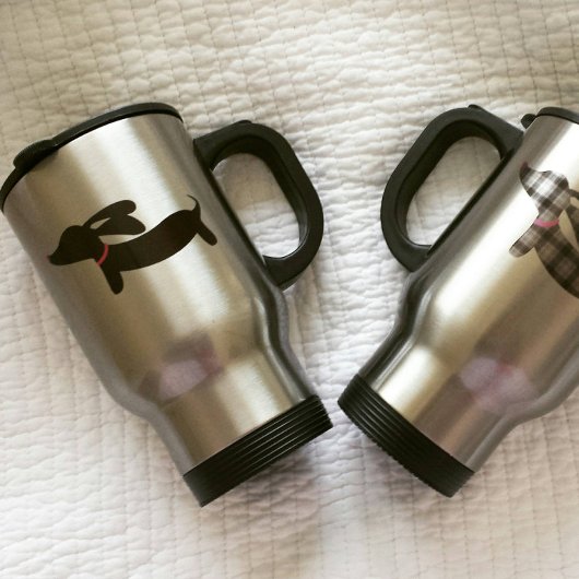 Zwart Dachshund Wiener Hondenkoffiereis Mok