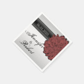 Zwart Dahlia Posh bruiloft servetten (Hoek)