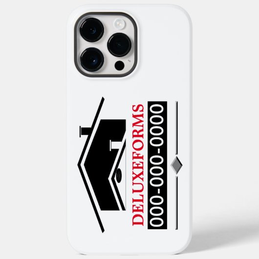 Zwart Dak Case-Mate iPhone Case (Achterkant)