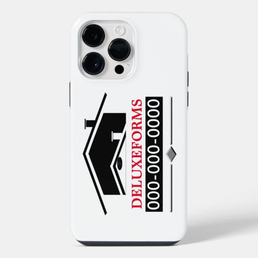 Zwart Dak iPhone Hoesje (Achterkant)