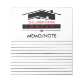 Zwart Dak Memo Notitie Notitieblok (Voorkant)