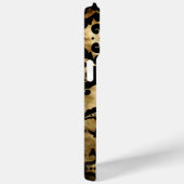 Zwart Damask Gepersonaliseerde iPhone Case Kies Kl (Achterkant / Rechts)