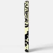 Zwart Damask Gepersonaliseerde iPhone Case Kies Kl (Achterkant / Links)