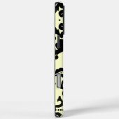 Zwart Damask Gepersonaliseerde iPhone Case Kies Kl (Achterkant / Rechts)