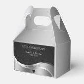 Zwart Damask Jubileum Bedankdoosjes (Achterkant)