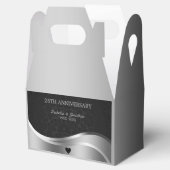 Zwart Damask Jubileum Bedankdoosjes (Geopend)