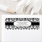 Zwart Damaslabel Etiket (Insitu)