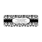 Zwart Damaslabel Etiket (Voorkant)