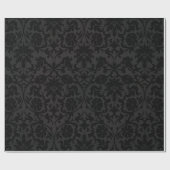 Zwart Damasontwerp Cadeaupapier (Vlak)