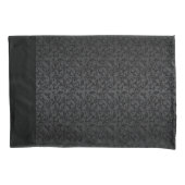 Zwart Damasontwerp Kussensloop (Voorkant)