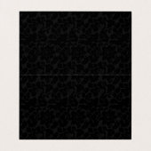 Zwart damast gouden kant visitekaartje (Binnenkant ongevouwen)