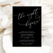 Zwart De avond voor bruiloft repetitie diner Kaart