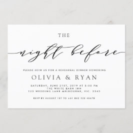 Zwart de avond voor de uitnodiging