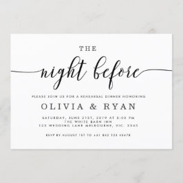 Zwart de avond voor de uitnodiging