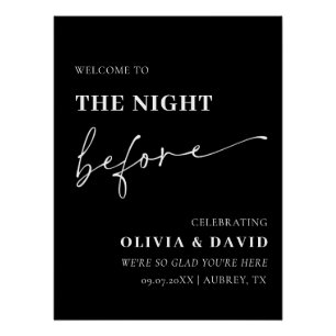 Zwart de avond voor repetitie diner Poster