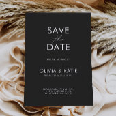 Zwart De datum opslaan Sjabloon Kaart