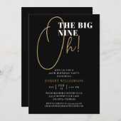 Zwart De Grote 90e Verrassing Verjaardag Uitnodigi Kaart (Voorkant / Achterkant)