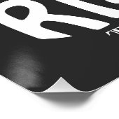 Zwart de hele dag 24/7 Slogan Grafisch-Dames Perfect Poster (Hoek)