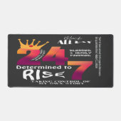 Zwart De hele dag 24/7 Slogan Graphic Bureaumat (Voorkant)