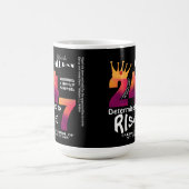 Zwart De hele dag 24/7 Slogan Graphic Koffiemok (Center)