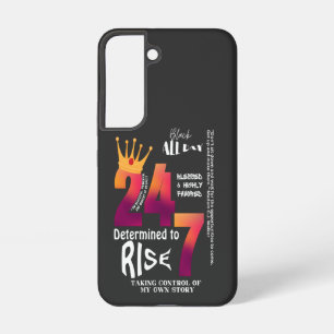 Zwart De hele dag 24/7 Slogan Graphic Samsung Galaxy Hoesje
