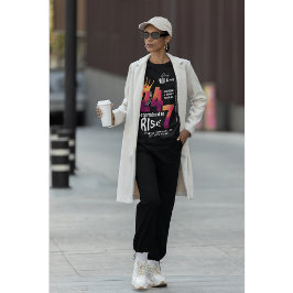 Zwart De hele dag 24/7 Slogan Graphic T-shirt